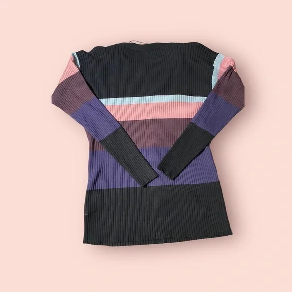 Lane Bryant Long-Sleeve Ribbed Cardigan – Stripe – NWOT 14/16 – Button-Front - Picture 5 of 7